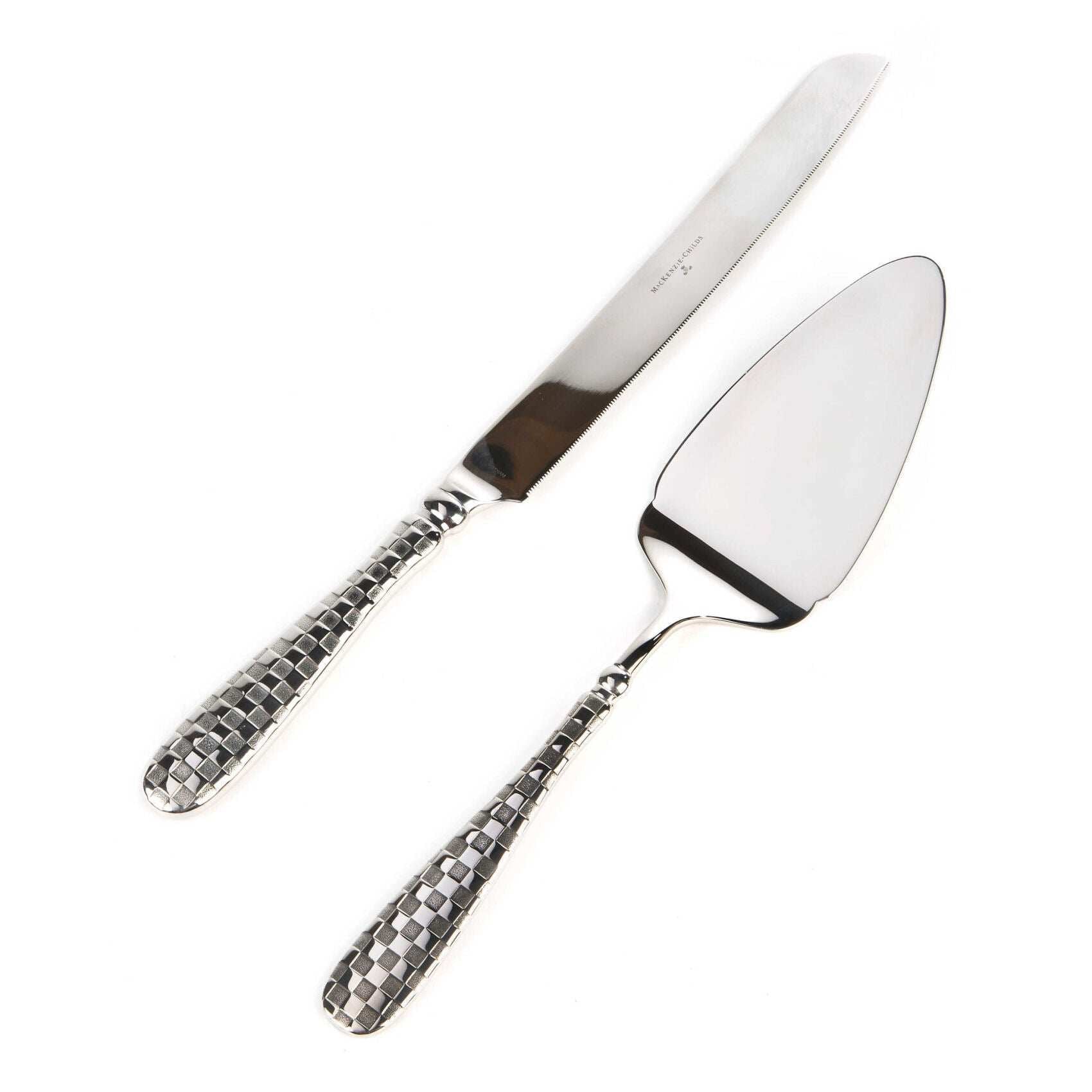 MacKenzie-Childs Check Cake Serving Set