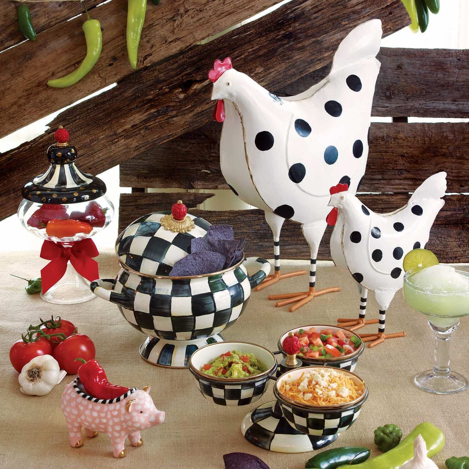 Courtly Check Enamel Triplicity by Mackenzie-Childs